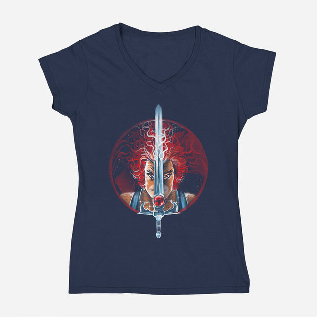 Sword Of Omens-Womens-V-Neck-Tee-zascanauta