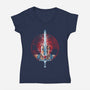 Sword Of Omens-Womens-V-Neck-Tee-zascanauta
