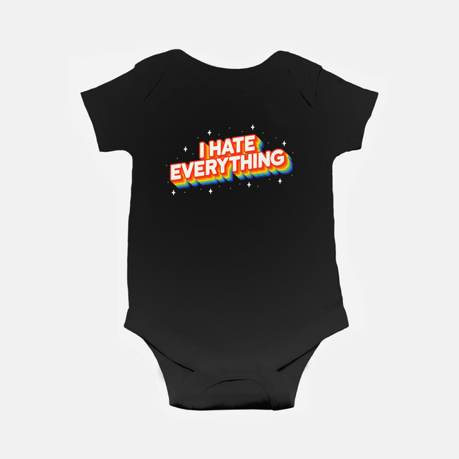 I Hate Everything Rainbow-Baby-Basic-Onesie-Melonseta