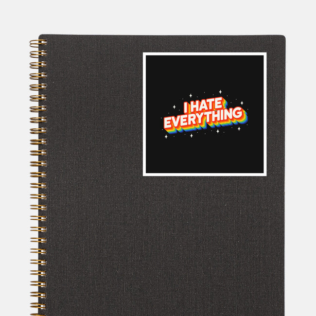I Hate Everything Rainbow-None-Glossy-Sticker-Melonseta