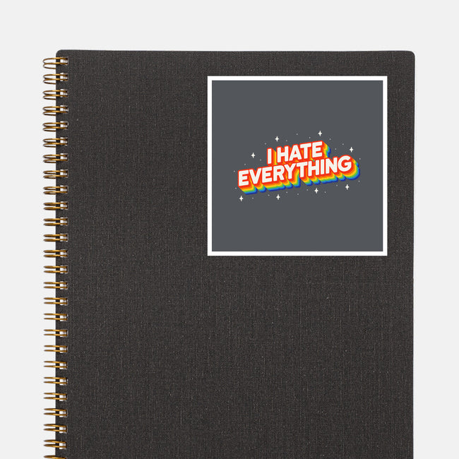 I Hate Everything Rainbow-None-Glossy-Sticker-Melonseta