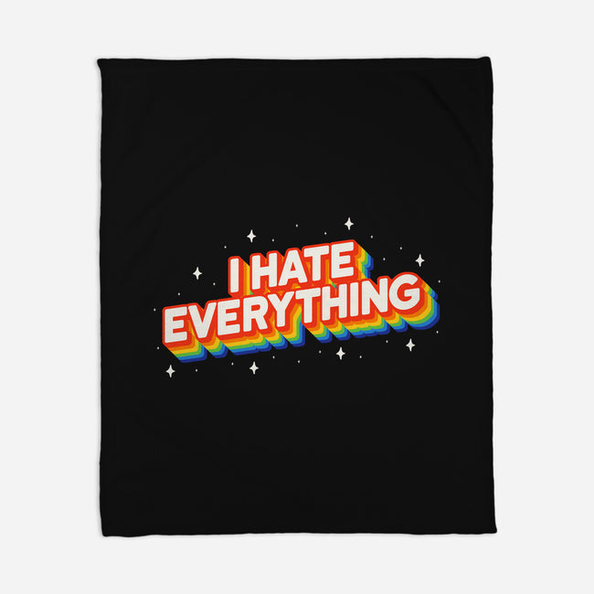 I Hate Everything Rainbow-None-Fleece-Blanket-Melonseta