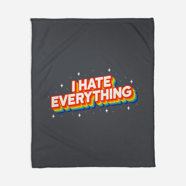 I Hate Everything Rainbow-None-Fleece-Blanket-Melonseta