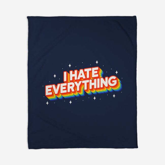I Hate Everything Rainbow-None-Fleece-Blanket-Melonseta