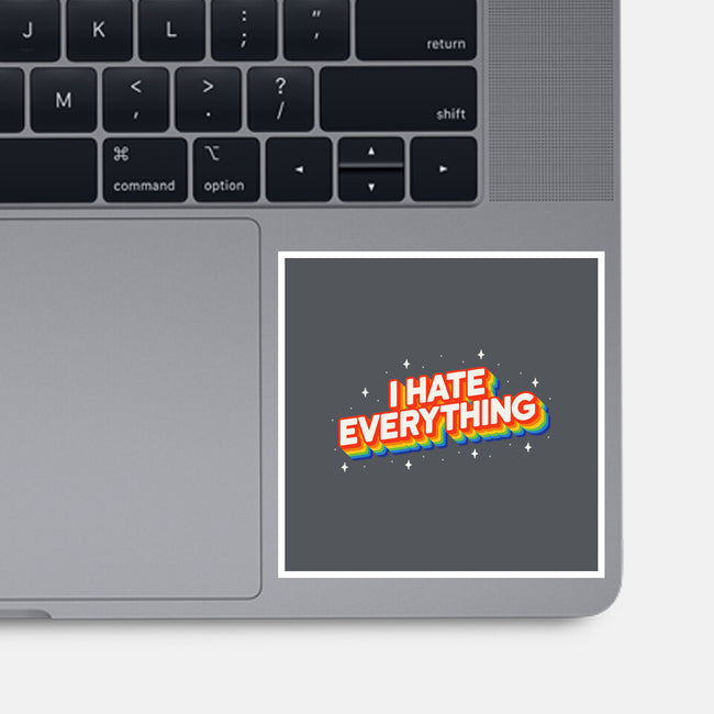 I Hate Everything Rainbow-None-Glossy-Sticker-Melonseta