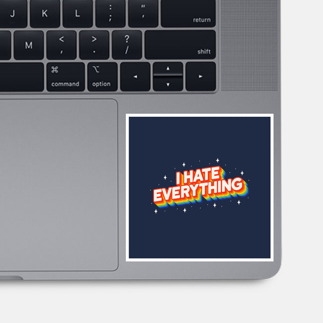 I Hate Everything Rainbow-None-Glossy-Sticker-Melonseta