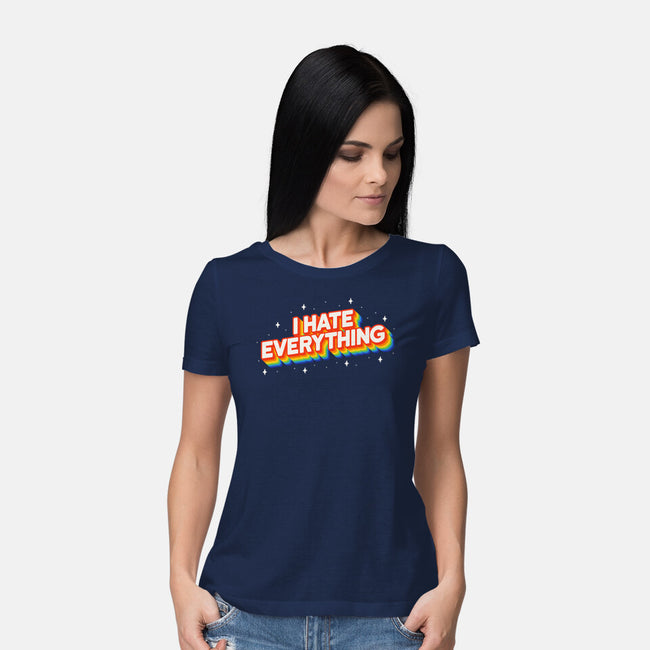 I Hate Everything Rainbow-Womens-Basic-Tee-Melonseta