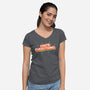 I Hate Everything Rainbow-Womens-V-Neck-Tee-Melonseta