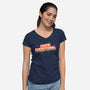 I Hate Everything Rainbow-Womens-V-Neck-Tee-Melonseta
