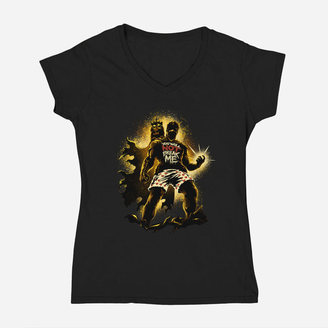 Dungeon Survivor-Womens-V-Neck-Tee-hypertwenty
