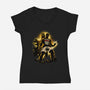 Dungeon Survivor-Womens-V-Neck-Tee-hypertwenty