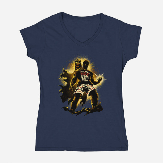 Dungeon Survivor-Womens-V-Neck-Tee-hypertwenty