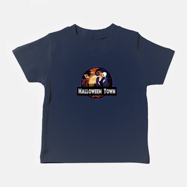 Halloween Town Park-Baby-Basic-Tee-dandingeroz