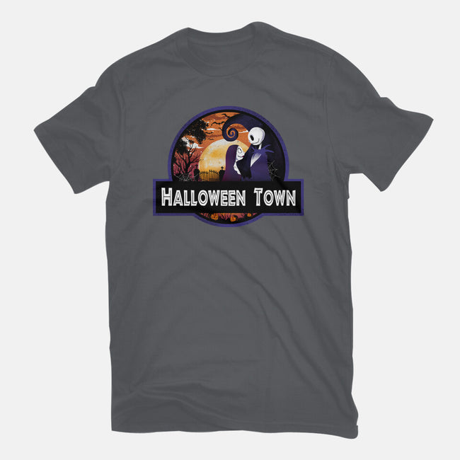Halloween Town Park-Mens-Basic-Tee-dandingeroz