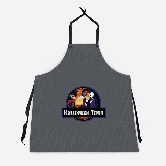 Halloween Town Park-Unisex-Kitchen-Apron-dandingeroz