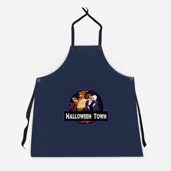 Halloween Town Park-Unisex-Kitchen-Apron-dandingeroz