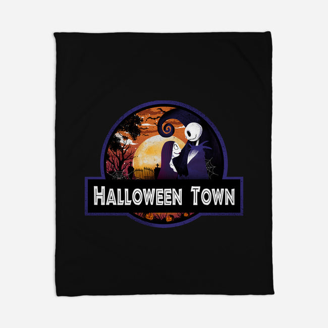 Halloween Town Park-None-Fleece-Blanket-dandingeroz