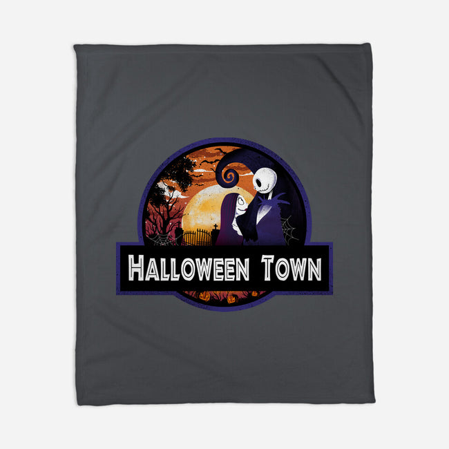 Halloween Town Park-None-Fleece-Blanket-dandingeroz