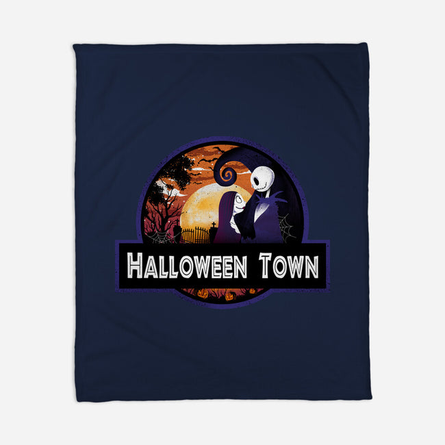 Halloween Town Park-None-Fleece-Blanket-dandingeroz