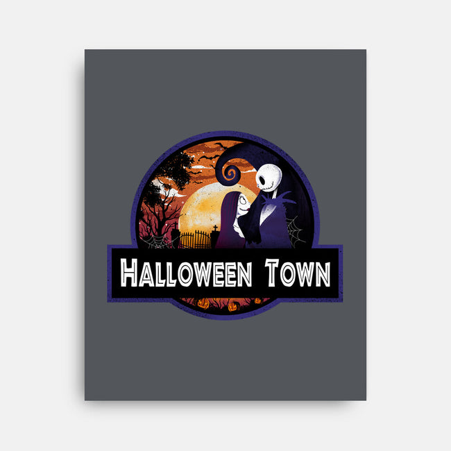 Halloween Town Park-None-Stretched-Canvas-dandingeroz