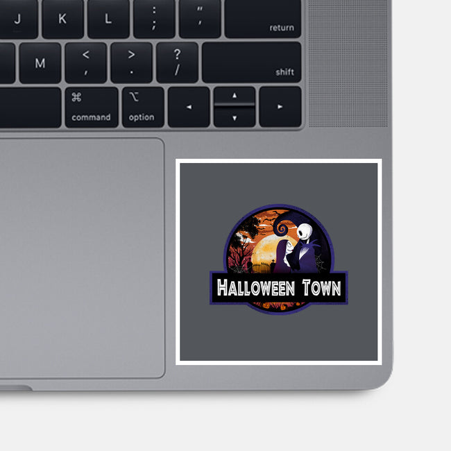 Halloween Town Park-None-Glossy-Sticker-dandingeroz