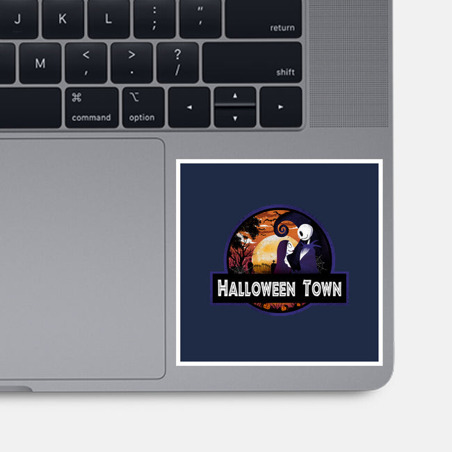 Halloween Town Park-None-Glossy-Sticker-dandingeroz