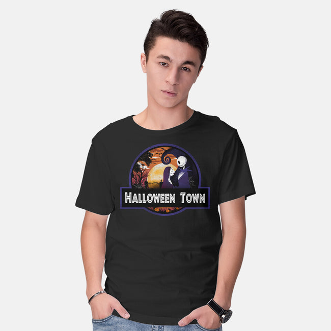 Halloween Town Park-Mens-Basic-Tee-dandingeroz