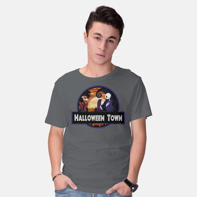 Halloween Town Park-Mens-Basic-Tee-dandingeroz