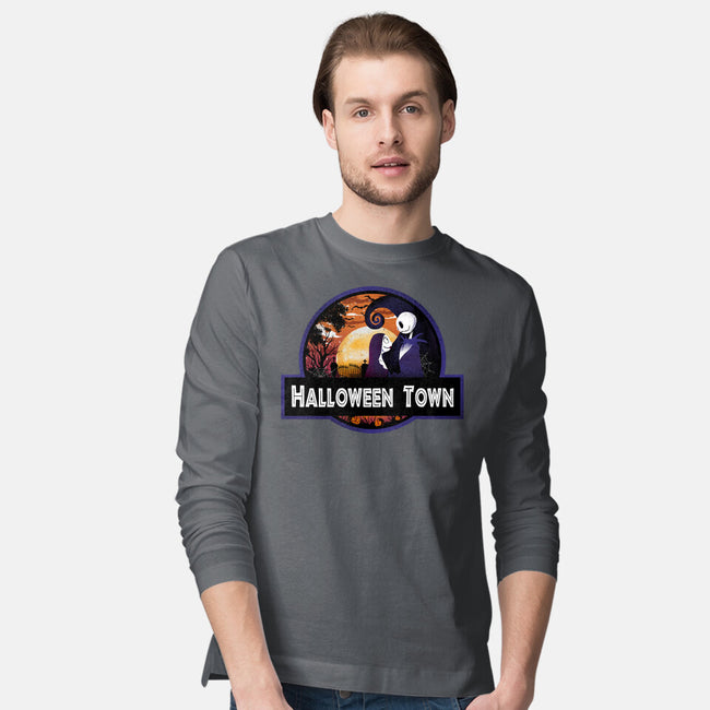 Halloween Town Park-Mens-Long Sleeved-Tee-dandingeroz