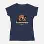 Haddonfield Park-Womens-V-Neck-Tee-dandingeroz