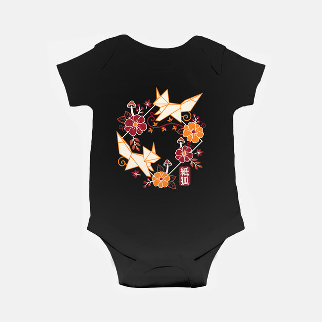 Origami Foxes-Baby-Basic-Onesie-NemiMakeit