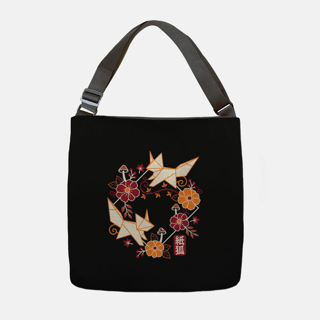 Origami Foxes-None-Adjustable Tote-Bag-NemiMakeit