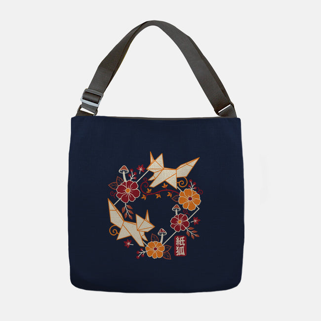 Origami Foxes-None-Adjustable Tote-Bag-NemiMakeit