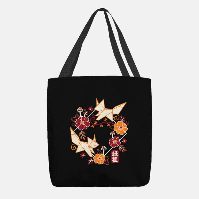 Origami Foxes-None-Basic Tote-Bag-NemiMakeit