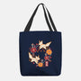 Origami Foxes-None-Basic Tote-Bag-NemiMakeit