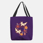 Origami Foxes-None-Basic Tote-Bag-NemiMakeit