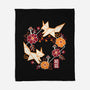 Origami Foxes-None-Fleece-Blanket-NemiMakeit