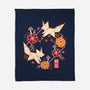 Origami Foxes-None-Fleece-Blanket-NemiMakeit