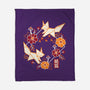 Origami Foxes-None-Fleece-Blanket-NemiMakeit