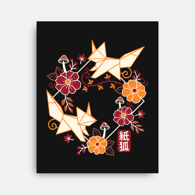 Origami Foxes-None-Stretched-Canvas-NemiMakeit