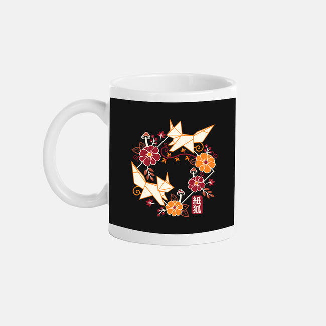 Origami Foxes-None-Mug-Drinkware-NemiMakeit