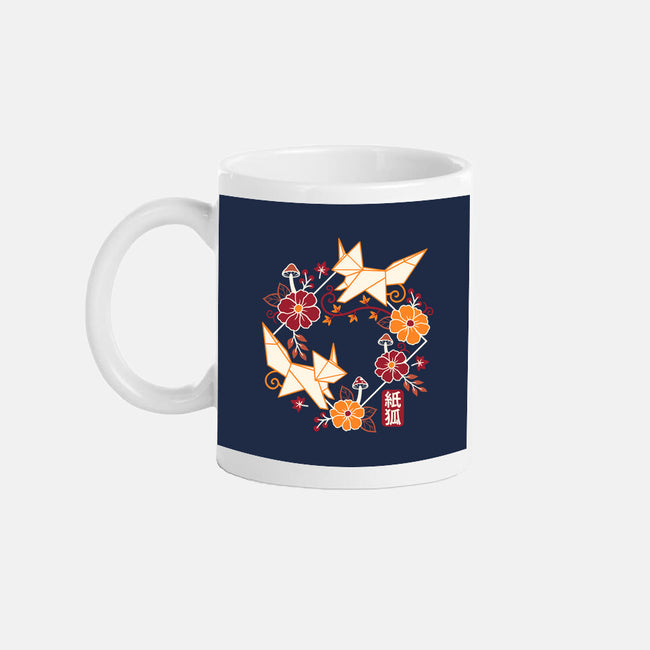Origami Foxes-None-Mug-Drinkware-NemiMakeit