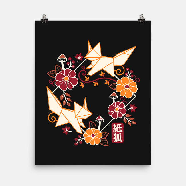 Origami Foxes-None-Matte-Poster-NemiMakeit