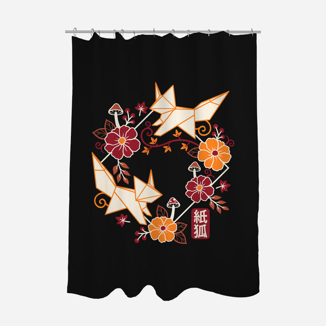 Origami Foxes-None-Polyester-Shower Curtain-NemiMakeit