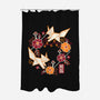 Origami Foxes-None-Polyester-Shower Curtain-NemiMakeit