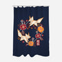 Origami Foxes-None-Polyester-Shower Curtain-NemiMakeit