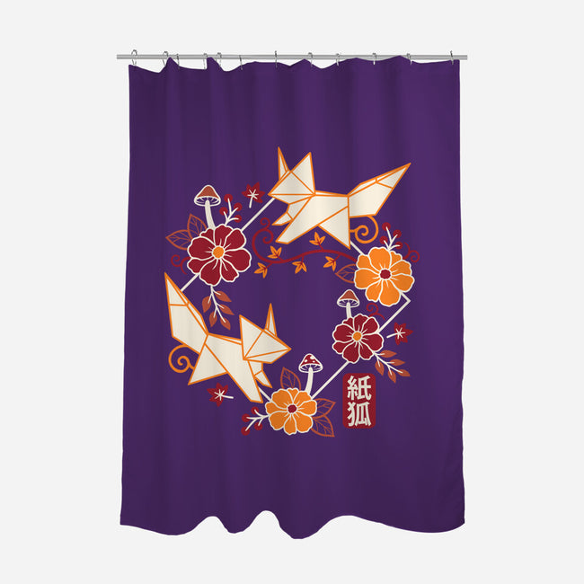Origami Foxes-None-Polyester-Shower Curtain-NemiMakeit