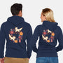 Origami Foxes-Unisex-Zip-Up-Sweatshirt-NemiMakeit