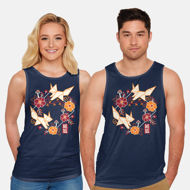 Origami Foxes-Unisex-Basic-Tank-NemiMakeit