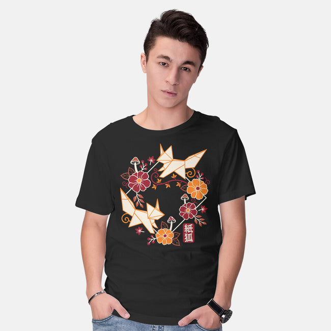 Origami Foxes-Mens-Basic-Tee-NemiMakeit